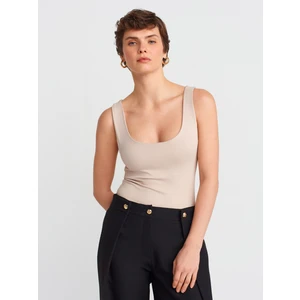 20977 Kalın Askılı Poliamid Atlet-Taş