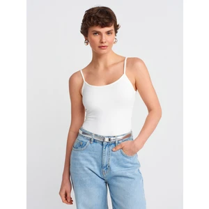 20901 Ince Askılı Poliamid Top-Ekru