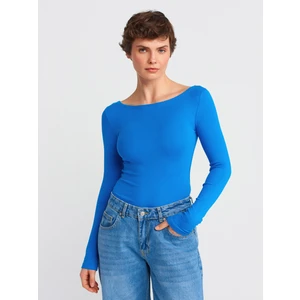 31332 Kayık Yaka Uzun Kollu Top-Saks