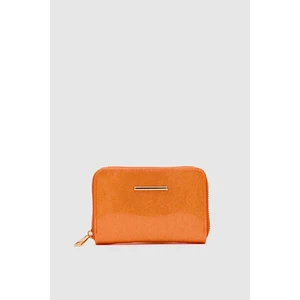 Kadın Cüzdan – Turuncu Suni Deri, Bozuk Para Bölmeli, Küçük Boy, Günlük Kullanıma Uygun Minimalist Tasarım