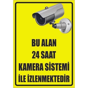 Bu Alan 24 Saat Kamera Sistemi ile Izlenmektedir A4 (21 cm x 29.7 Cm) Pvc