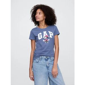 Kadın Mavi Disney Minnie Mouse Gap Logo T-Shirt