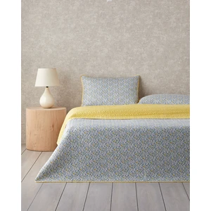 Azure Bloom Çok Amaçlı Çift Kişilik Yatak Örtüsü Takımı 200X220 cm Sarı