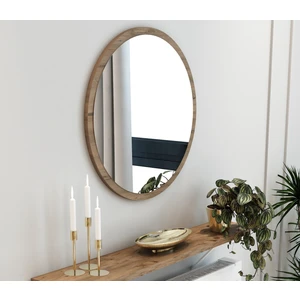 Talaş Tozum Dekoratif Yuvarlak Ayna 59 Cm
