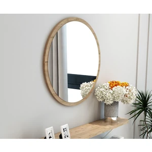 Talaş Tozum Dekoratif Yuvarlak Ayna 59 Cm