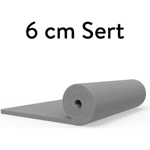 Ecotopper - 6  cm  Gri Ortopedik Sert Sünger Yatak Pedi