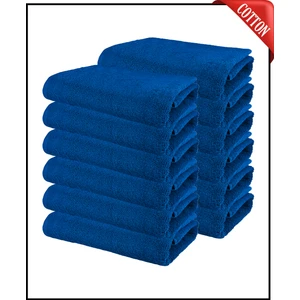 12 Adet Büyük Boy Pamuklu 50 x 90 cm , Fitness Havlusu , Spor Havlusu , Kuaför Havlusu