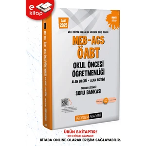 2025 MEB-AGS-ÖABT Okul Öncesi Öğretmenliği Alan Bilgisi - Alan Eğ