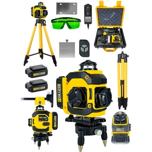 16 Köşe Dijital Otamatik Hizalamalı Lazer Metre Hizalama Tripodlu Taşıma Çantalı