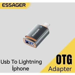 İphone Lightning To Usb 3.0 A 480Mbps Hızlı Çevirici Dönüştürücü CE/FC/ROHS Lisanslı Adaptör Yeni Tip Led Işık Orjinal Metal Yeni Nesil Son Teknoloji