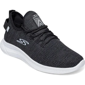 Siyah Erkek Sneaker Günlük Spor Ayakkabısı Esnek Tabanlı Rahat Ergonomik Basic Ortopedik 085