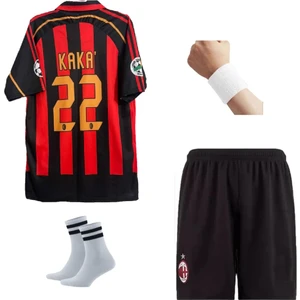 Ac Milan Efsane 2007 Sezon Kaka 22 Retro Futbol Çocuk Forması 4’lü Set