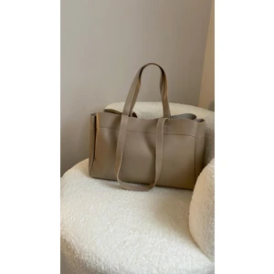 Damla Cılız Kadın Secret Zr Model Omuz Çantası Bej (Makyaj Çantalı)