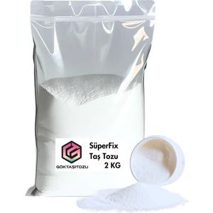 Göktaşı Tozu Superfıx Taş Tozu Hobi Harcı Obje Mumluk Heykel Saksı Tepsi Yapımı Için Kar Beyaz Döküm Tozu 2 kg