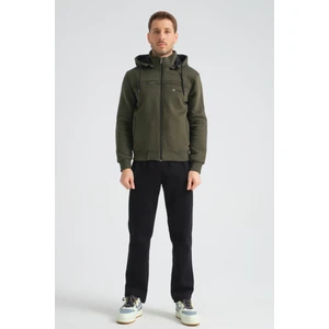 Premium Haki Kışlık Erkek Eşofman Takımı Regular Kapüşonlu