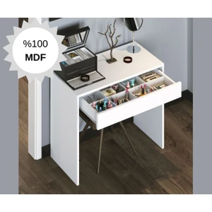 Mdf Arya Novella Mode Çekmeceli Makyaj Masası (Beyaz)