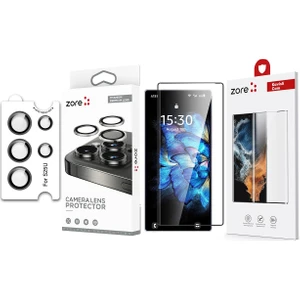 Galaxy S25 Ultra Zore Etnaa Cam Ekran Koruyucu + Premium Safir Anti-Reflective Kamera Lens Koruyucu
