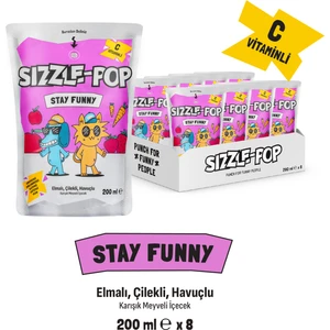 Stay Funny (Havuç, Kırmızı Elma, Çilek) Meyve Suyu 200 ml x 8 Adet