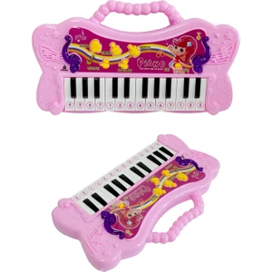 NP-150PK 24 Tuşlu Portatif Mini Oyuncak Çocuk Piyanosu Pembe