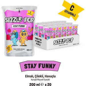 Stay Funny Havuç Kırmızı Elma Çilek Meyve Suyu 200 ml x 20 Adet