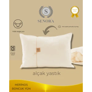 Alçak Doğal Yün Yastık Yüzüstü Yatış