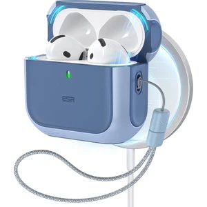 Airpods 4 Uyumlu, Halolock Orbit Hybrid Magsafe Kılıf, Mavi