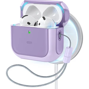 Airpods 4 Uyumlu, Halolock Orbit Hybrid Magsafe Kılıf, Mor