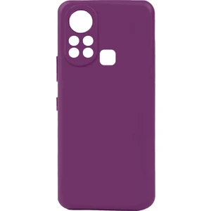 Infinix Hot 11S Kılıf Mat Esnek Biye Silikon Kılıf-Mor