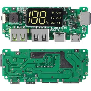 Pil Şarj Cihazı Kurulu LED Çift USB 5V 2.4A Mikro/tip-Cusb Mobil Güç Banka 18650 Şarj Modülü Devre