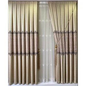 UFUK PERDE PANO FON DAMAX KREM-KAHVE (TEK KANAT)