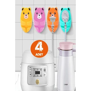 4'lü Set Airfryer Vb. Elektrikli Ürün Fiş Askısı Kablo Tutucu Düzenleyici Kendinden Yapışkanlı Klips