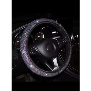 Janjan Renkli Taşlı Direksiyon Kılıfı – 35-40 cm Uyumlu, Evrensel, Kaymaz ve Konforlu Araç İçi Tasarım