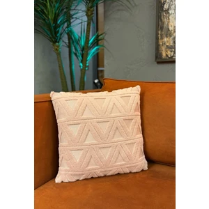 Modern Jakarlı Üçgen Desenli Dekoratif Kırlent Kılıfı