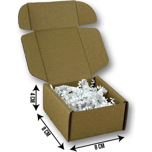 8X8X4 cm Kilitli Dayanıklı E-Ticaret Karton Kargo Kutusu