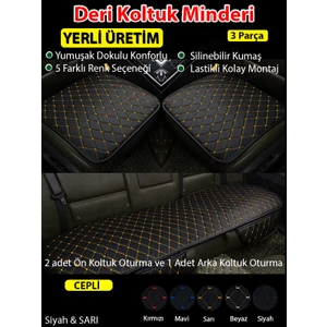 Nuryak Ön ve Arka Oto Koltuk Oturma Minderi 3 Parça