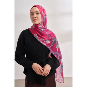 Van Gogh Imzalı Ünlü Almond Blossoms Desen Şal - Fuşya