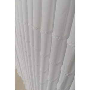 Taç Bohemya Keten Tül Dökümlü Kırışmaz  1x2 Orta Pile Salon & Oturma Odası Perdesi