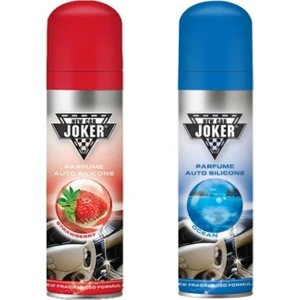 Oto Motto Joker Torpido Deri Plastik Için Parlatıcılı Silikon Oto Kokusu Parfüm Sprey Çilek ve Okyanus Kokulu 200 ml 2 Adet