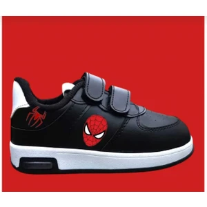 Siyah Işıklı Örümcek Baskılı Çocuk Spor Ayakkabı SNEAKER(31-35NUMARA Ağırlığı Işıklı Değildir)