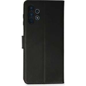 Bilişim Akademi  Samsung Galaxy A13 4g Kılıf Deri Kartlıklı Kılıf Kapaklı Kılıf Cüzdanlı - Siyah