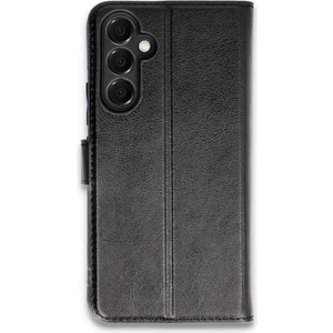 Bilişim Akademi  Samsung Galaxy A16 5g Kılıf Deri Kartlıklı Kılıf Kapaklı Kılıf Cüzdanlı - Siyah