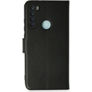 Bilişim Akademi  Xiaomi Redmi Note 8 Kılıf Deri Kartlıklı Kılıf Kapaklı Kılıf Cüzdanlı - Siyah