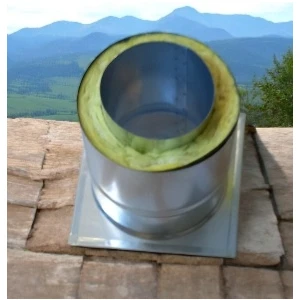 Isı Yalıtımlı Yanmaz  Plakalı Boru Baca Çıkışı (Ağaç Ev, Konteyner ) 110 mm Çap 13 Lük Boruya Uymaz