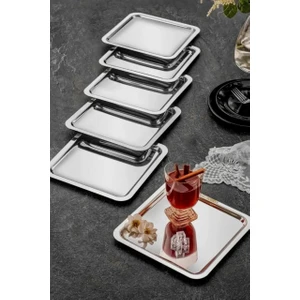 Vip Kitchen Lüx Kare Sunum Tepsisi 6 Adet 21 Cm.