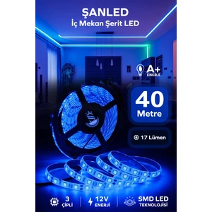 3 Çipli Iç Mekan Şerit Led Tüm Mekanlar-(Trafosuz) 5,10,20,30,40,50,100m