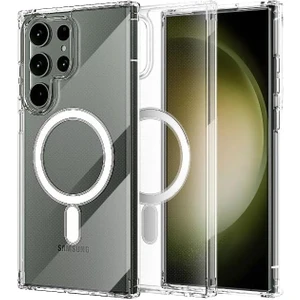 Samsung Galaxy S22 Ultra Şeffaf Magsafe Kılıf Kamera Çıkıntılı Korumalı Silikon