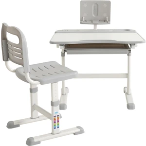 Mini Yükseklik ve Eğim Ayarlı Çalışma Masası Beyaz-Gri