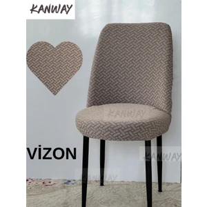 KANWAY Tuğla Desen Jakarlı Oval Sandalye Kılıfı. Lastikli, Esnek, Yıkanabilir Sandalye Örtüsü ( Kucuk Boy ) 1 Adett