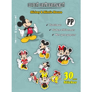 Mickey & Minnie Mouse Hobi Etiket Seti 30 Adet
