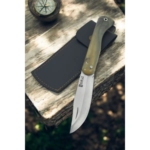 Ay Yıldız Damgalı Isme Özel Katlanır Kamp Bıçağı Deri Kılıf Outdoor Çakı 23,5 cm